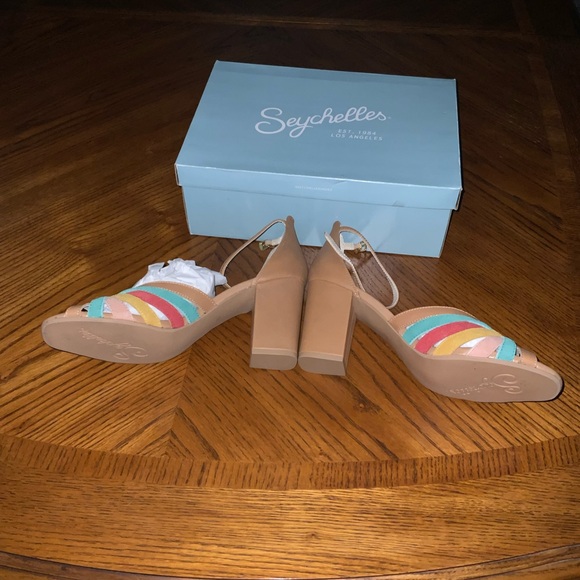 OUT OF THE BOX— Seychelles 🇸🇨 multicolor block heel shoes. - Picture 5 of 11